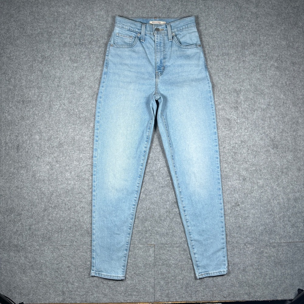 Levi's Denim‎ jeans High Waisted Mom Jean Women 24x28 Light Blue tapered red tab